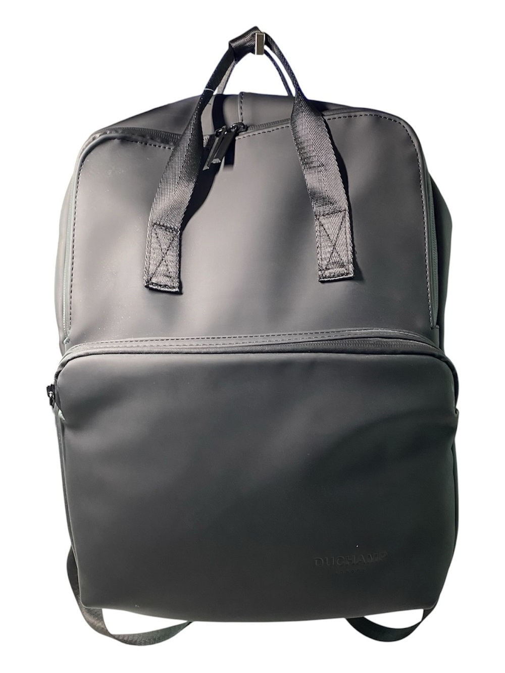 New Duchamp Laptop Backpack Black Rubberized Unisex Water Resistant Commuter